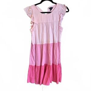 J.Crew Pink Ruffled Summer Dress